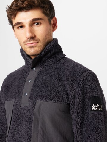 JACK WOLFSKIN Sportpullover 'PANK SNAP' in Grau