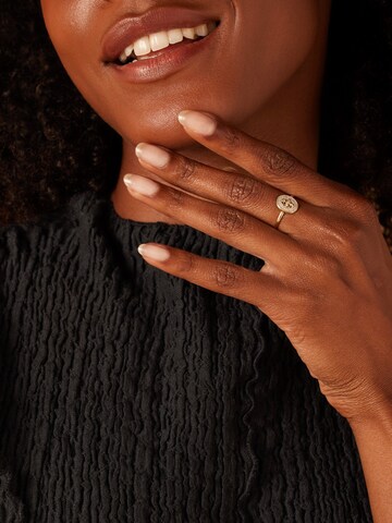 Lucardi Ring in Goud: voorkant