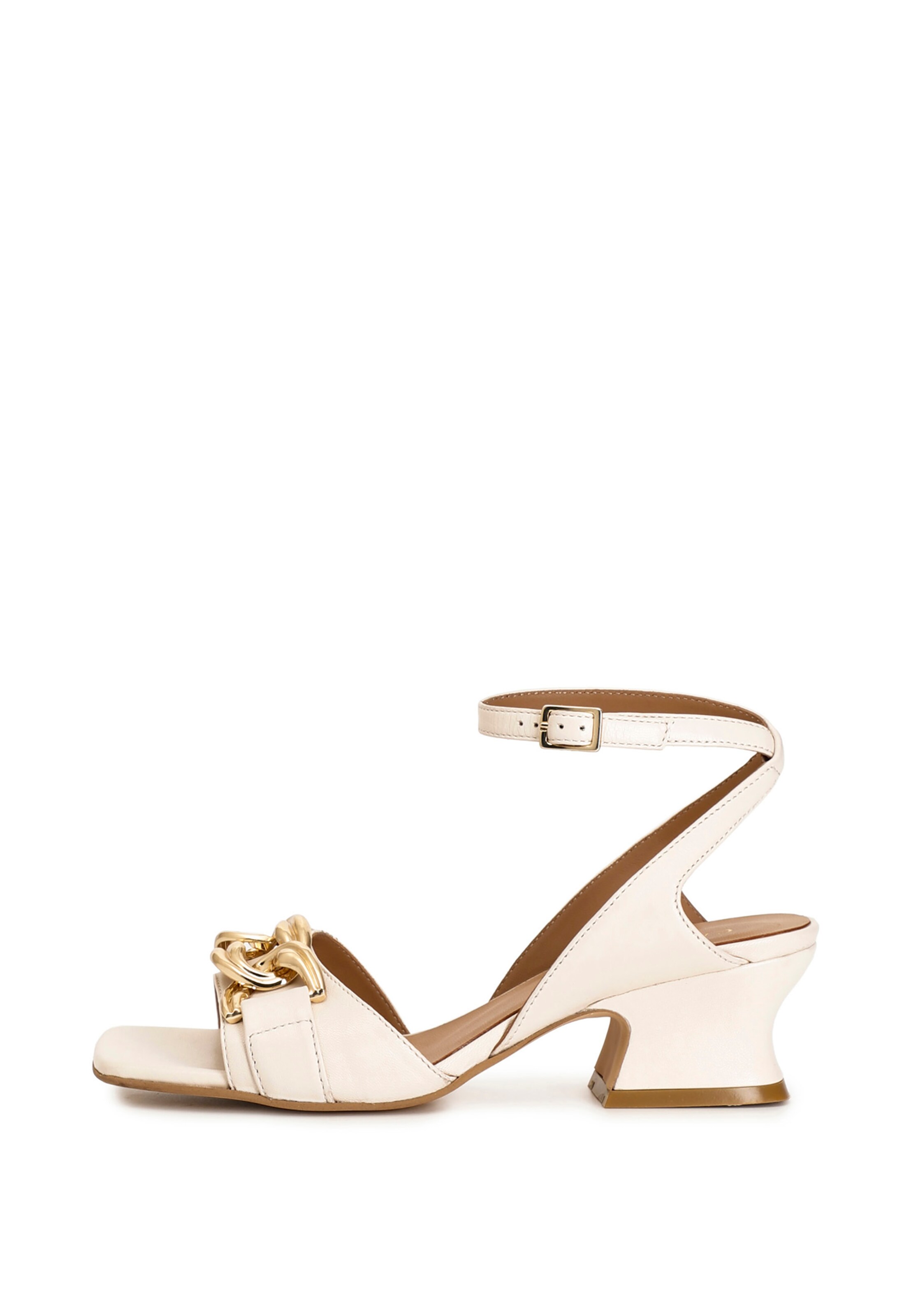 CAFè NOIR Sandalen met riem in Wit: voorkant