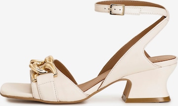 Sandalo con cinturino di CAFè NOIR in bianco: frontale