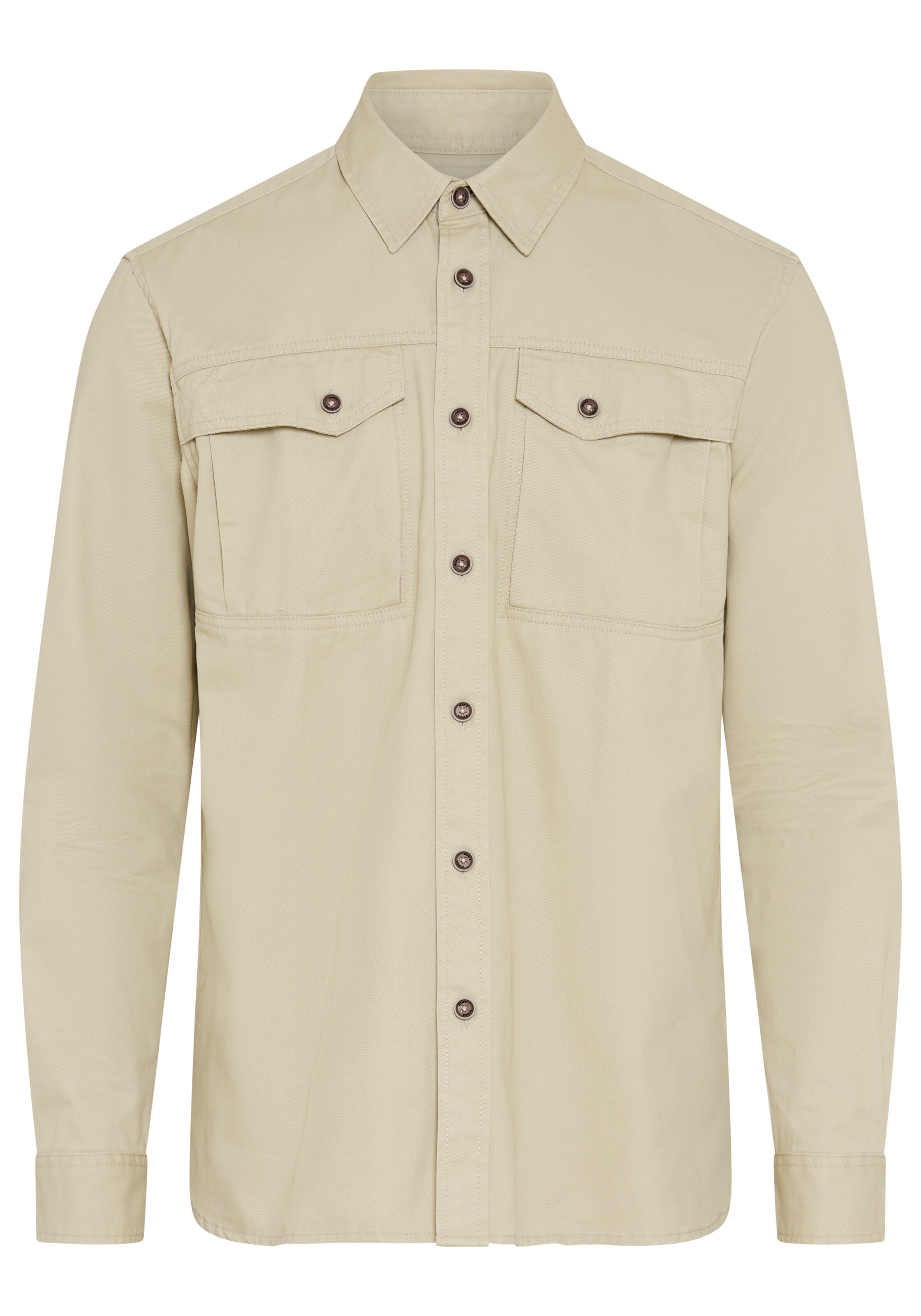 Man's World Regular fit Button Up Shirt in Beige: front