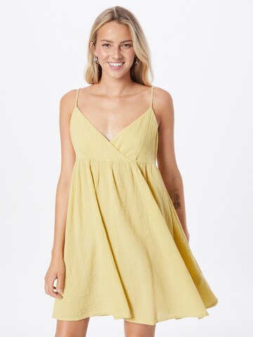 AMERICAN VINTAGELjetna haljina 'WELOW' - žuta boja: prednji dio