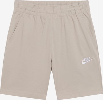 Nike Sportswear Штаны 'CLUB' в Бежевый: спереди