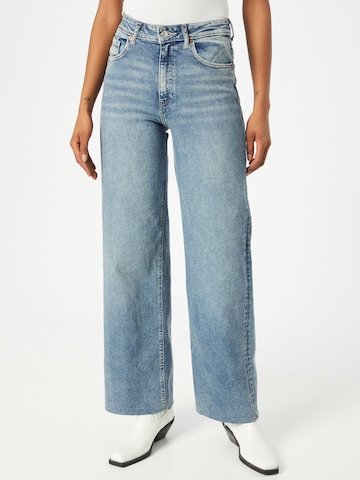 Wide leg Jeans de la Tally Weijl pe albastru: față