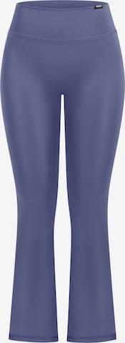 Smilodox Loreen Schlaghose Leggings Flared Seamless in Blau: Vorderseite
