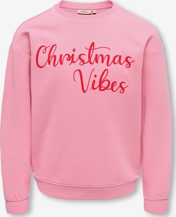 Felpa 'KOGXMAS DITTE' di ONLY GIRLS in rosa: frontale