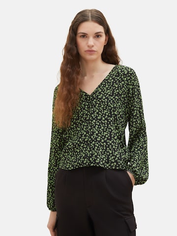 TOM TAILOR DENIM Blouse in Groen: voorkant