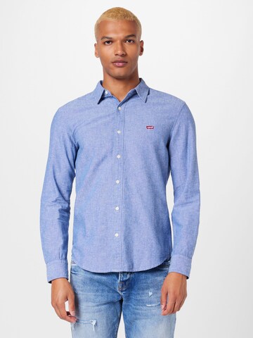 LEVI'S ® Úzky strih Košeľa 'LS Battery HM Shirt Slim' - Modrá: predná strana