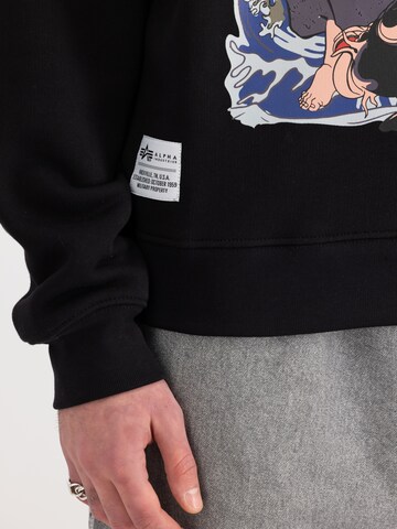 Sweat-shirt 'Japan Warrior' ALPHA INDUSTRIES en noir