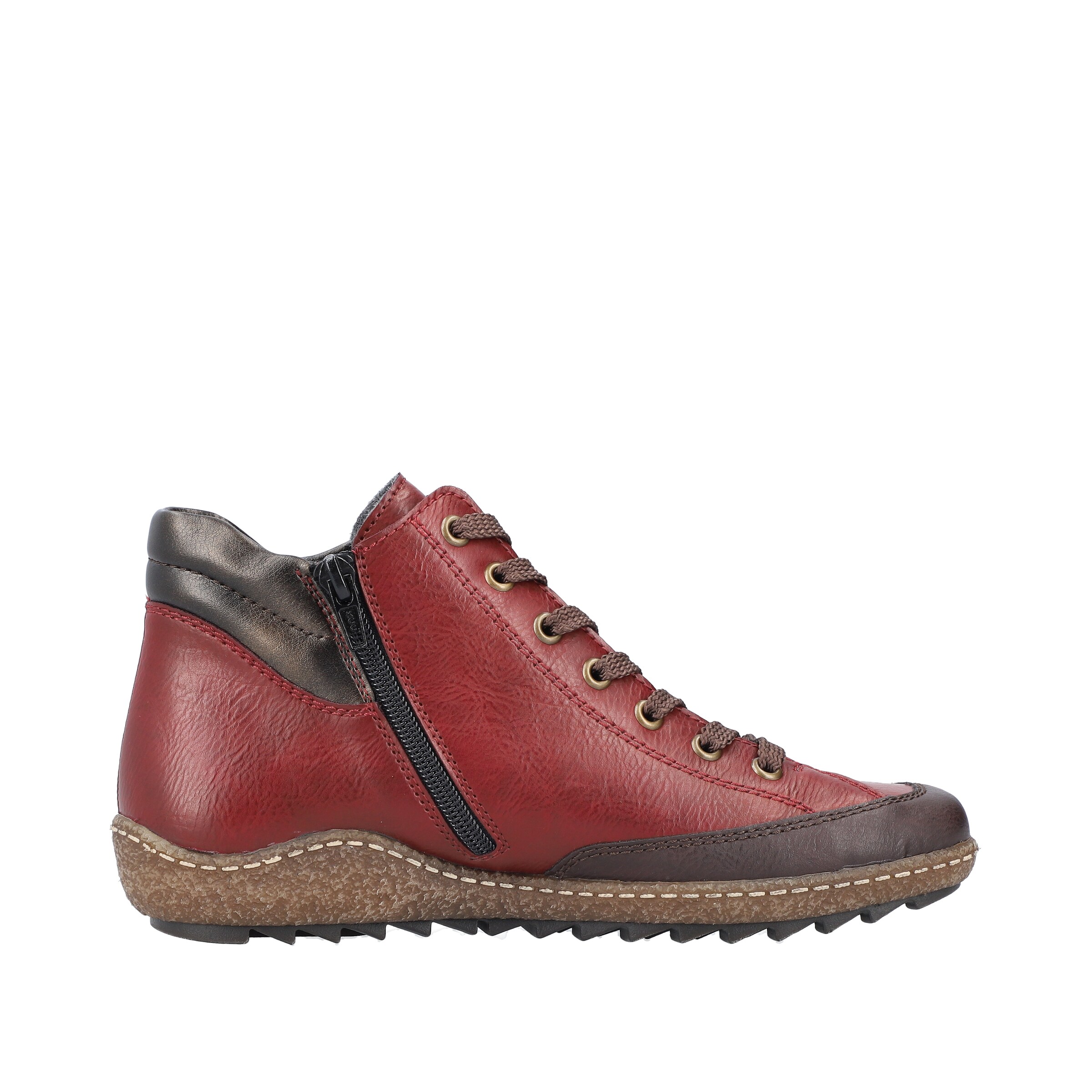 Bottines à lacets Rieker en rouge
