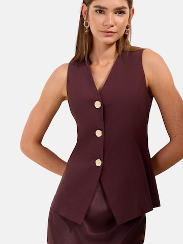 Friends Like These Anzugweste in Braun: Vorderseite