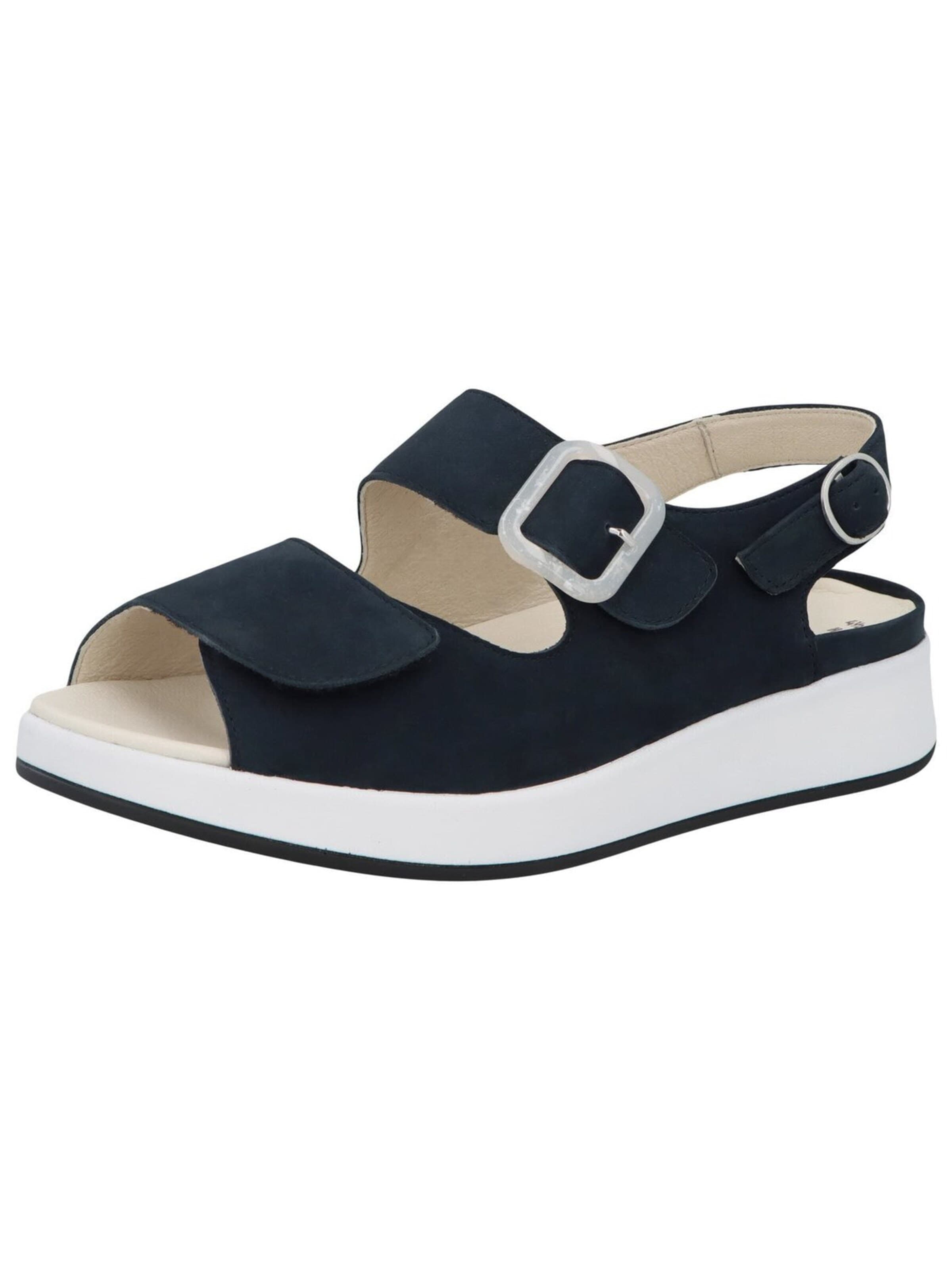 SOLIDUS Sandaal 'Sandalette Damen 75032 80033 Echtleder in blau' in Blauw: voorkant