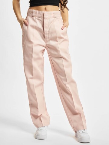 DICKIES Bandplooibroek in Roze: voorkant