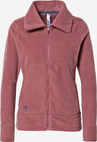 adidas Golf Functionele fleece jas in Rood: voorkant