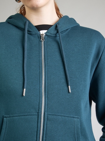 PIECES Zip-Up Hoodie 'PCCHILLI' in Blue