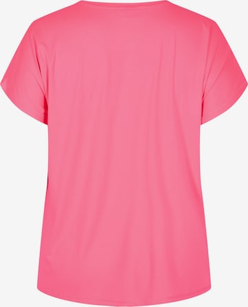 Active by Zizzi Koszulka funkcyjna 'Abasic' w kolorze różowy