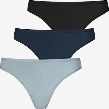 SCHIESSER Thong in Blue: front