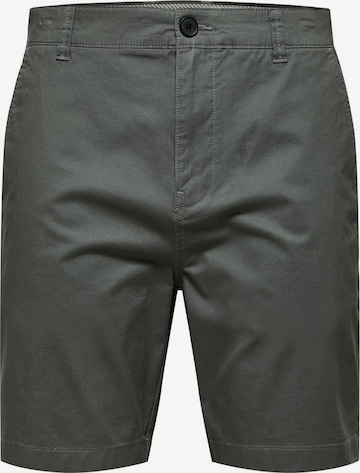 Pantalon chino SELECTED en gris : devant