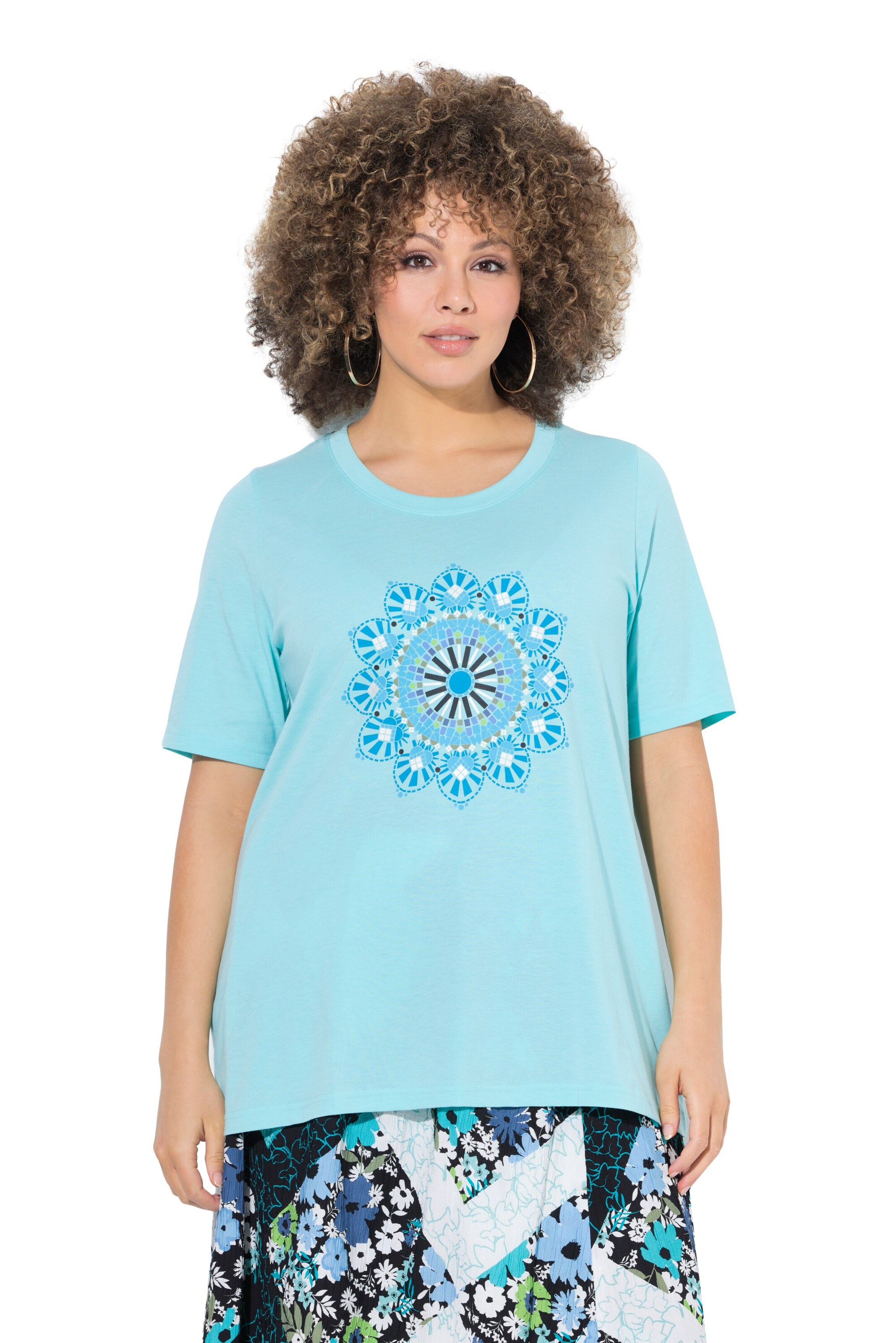 Tricou de la Ulla Popken pe albastru: față