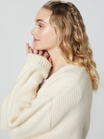 florence by mills exclusive for ABOUT YOU Knit Cardigan 'Celestine' in Beige