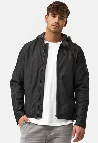 INDICODE JEANS Tussenjas 'Miguel' in Zwart: voorkant