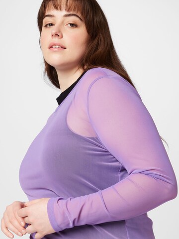 Noisy May Curve Shirt 'JUDITH' in Purple