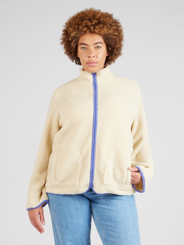 PIECES Curve Between-Season Jacket 'DUFLA' in Beige: front