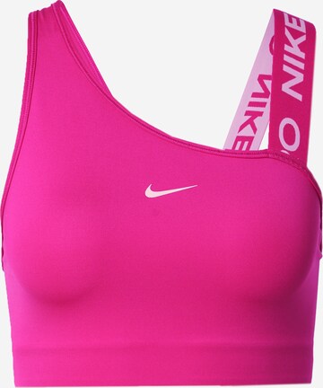 NIKE Bustier Sport-BH in Pink: predná strana