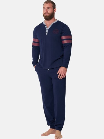 Jan Vanderstorm Long Pajamas 'Answald' in Blue: front