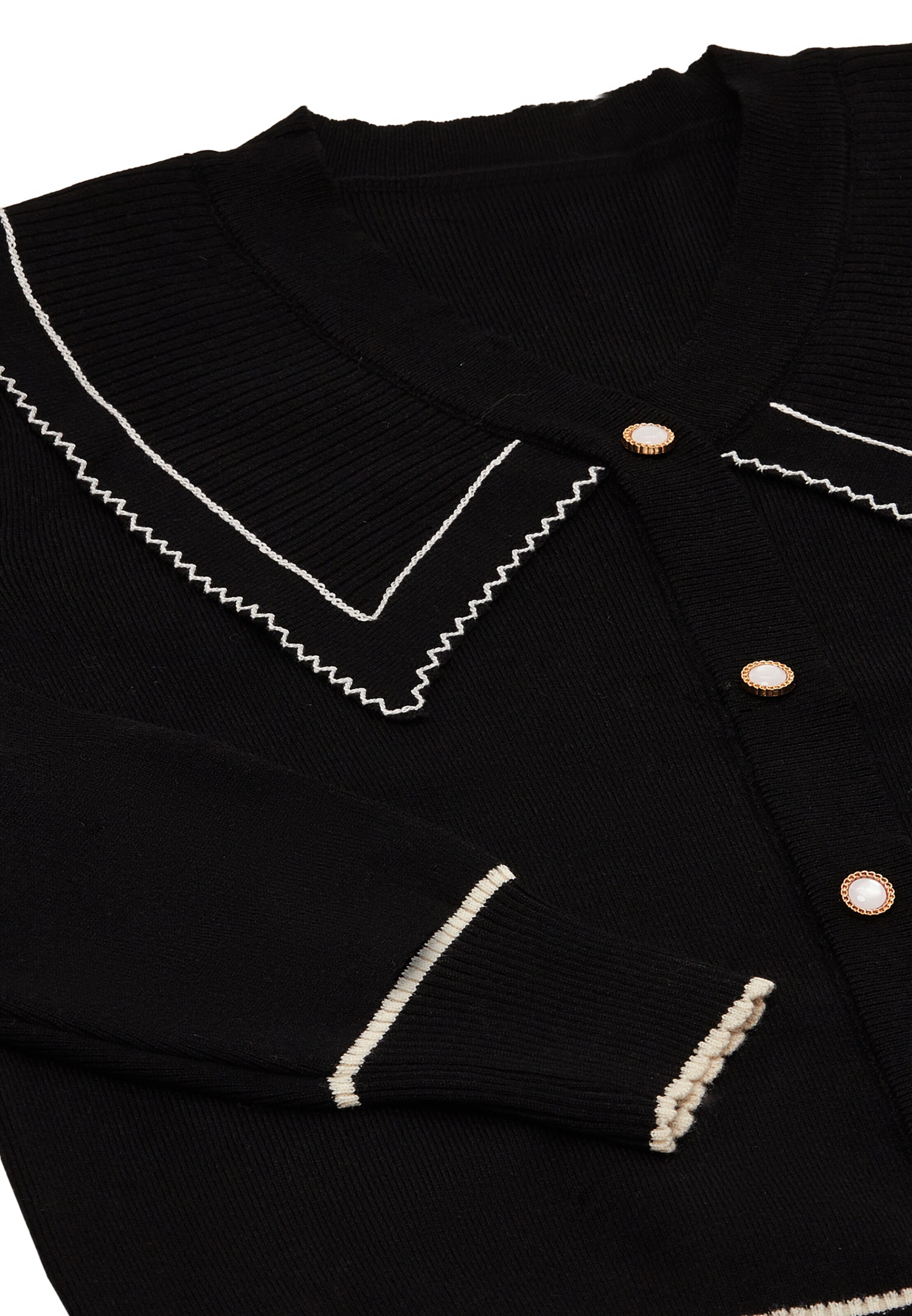 NAEMI Gebreid vest in Zwart