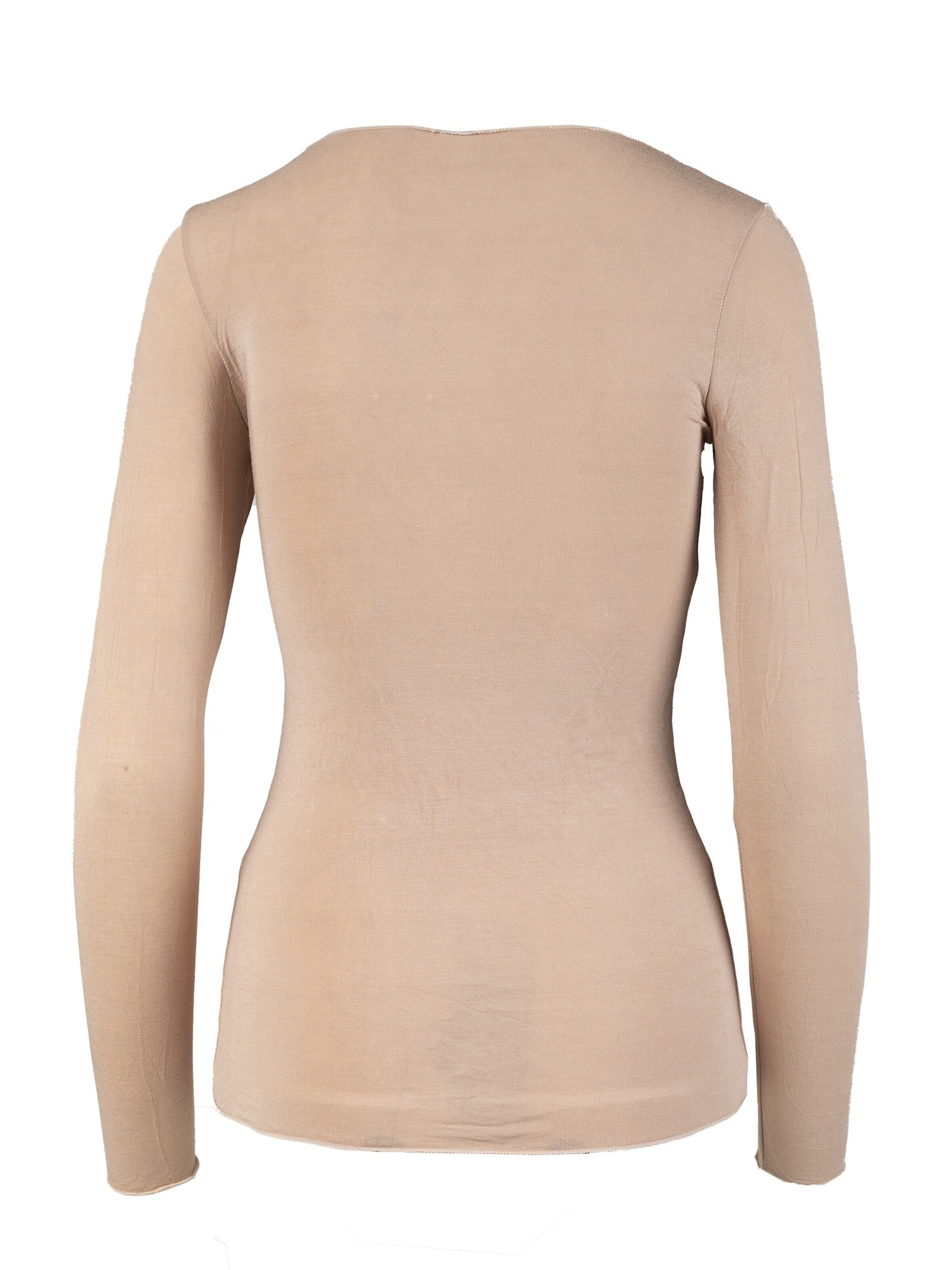 Ciocca - Camiseta térmica 'Cashmere undershirt barchetta' en beige