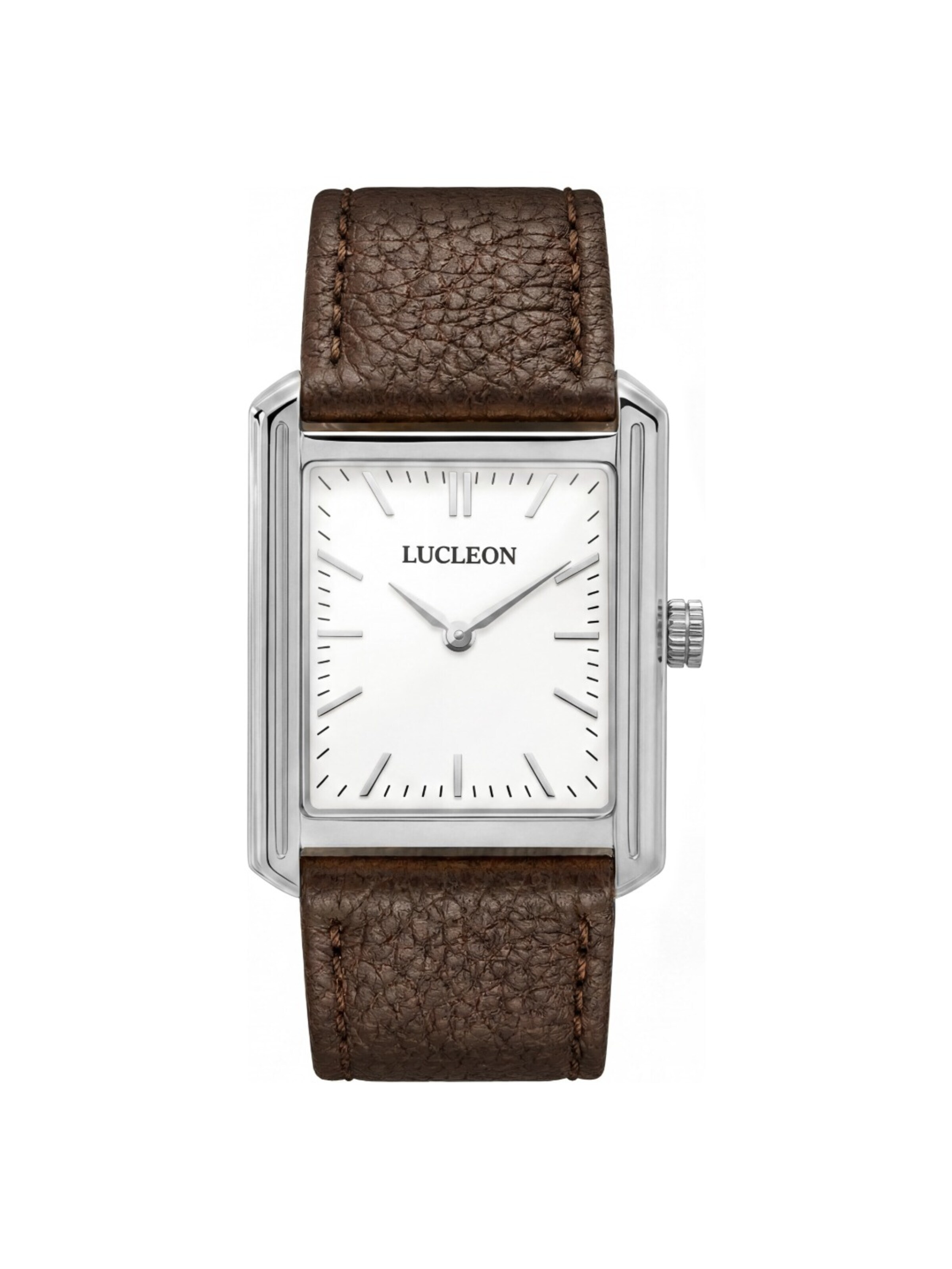 Lucleon Analog Watch 'Legacy' in Silver: front