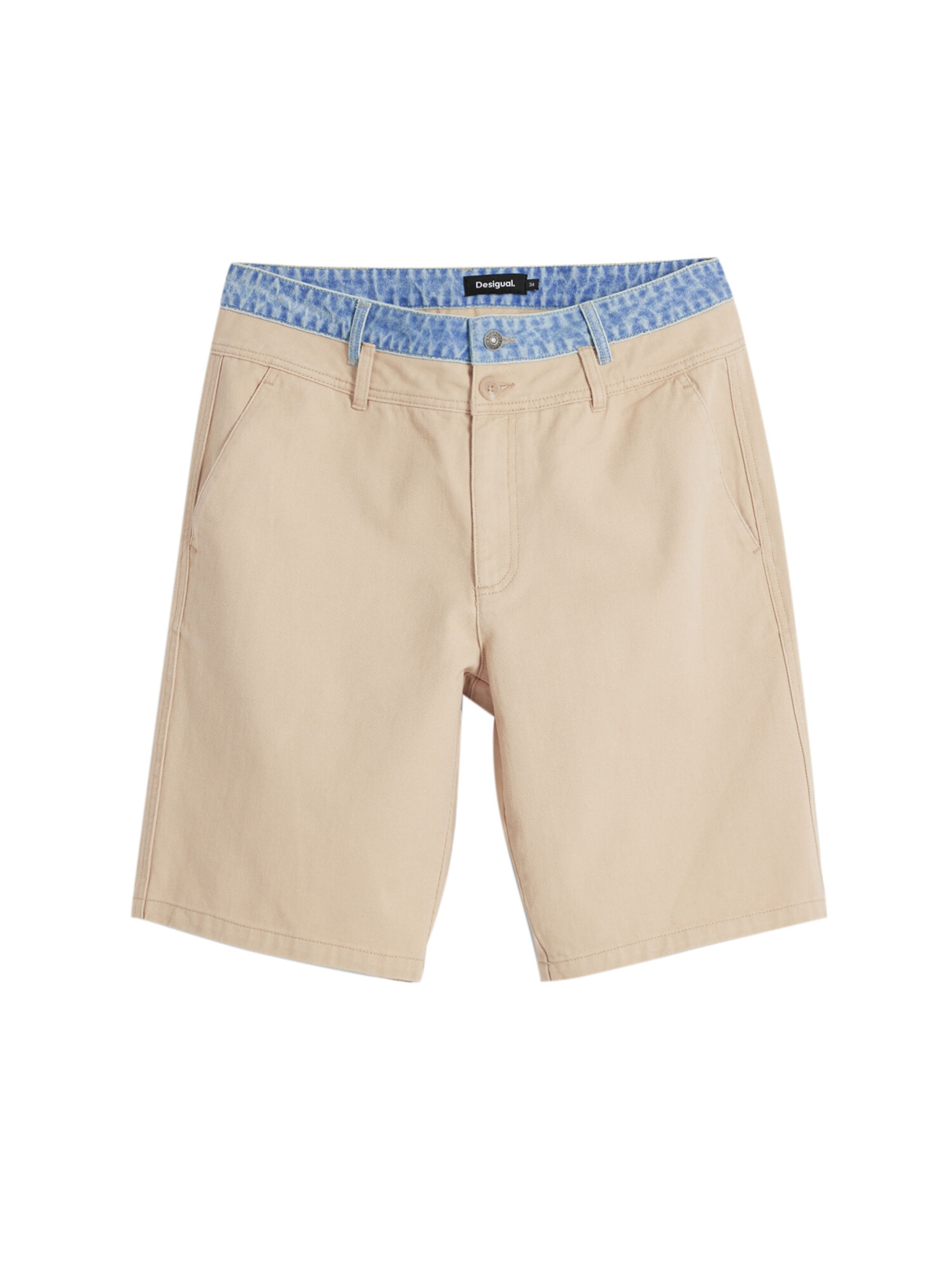 bēšs Desigual Vaļīgs piegriezums Bikses: no priekšpuses