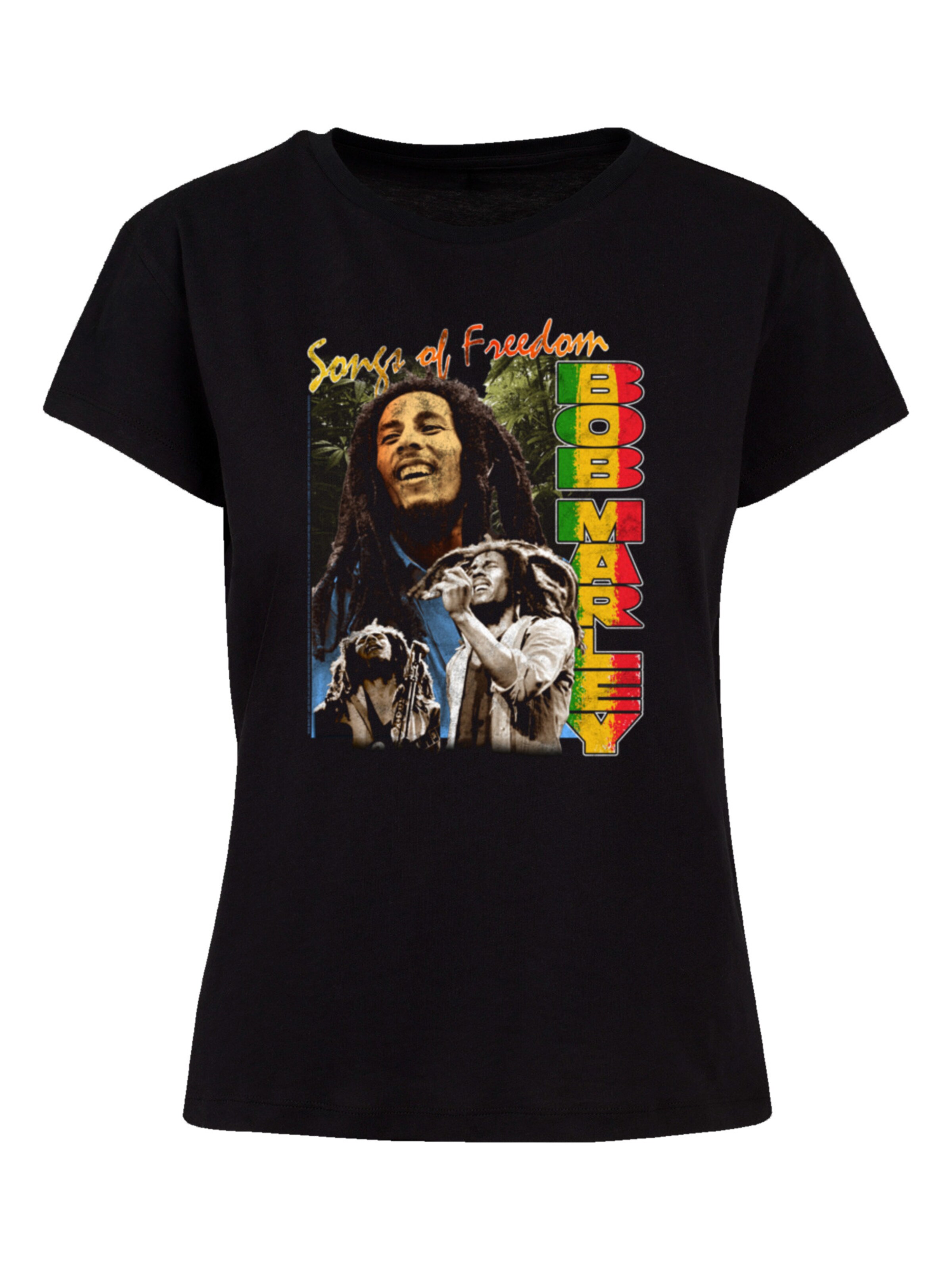 T-shirt 'Bob Marley' F4NT4STIC en noir : devant