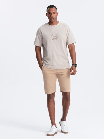 Regular Pantalon Ombre en beige : devant