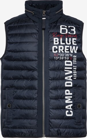 CAMP DAVID Vest in Blue: front