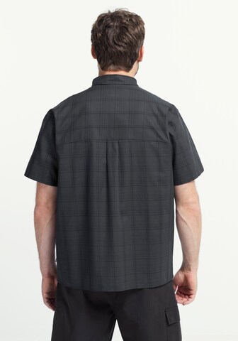 JACK WOLFSKIN Regular fit Athletic Button Up Shirt in Grey