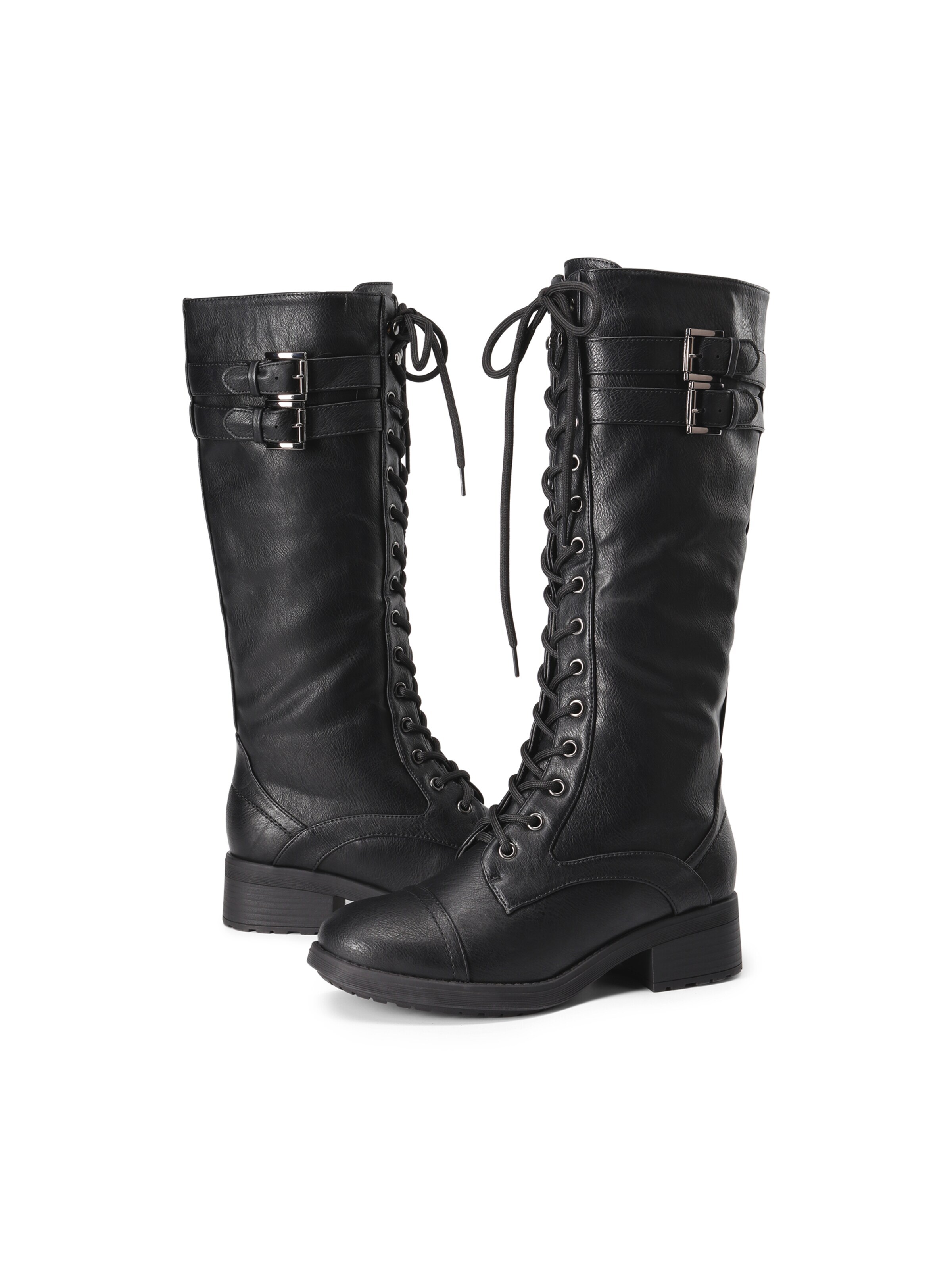 Dream Pairs Overknee laarzen in Zwart