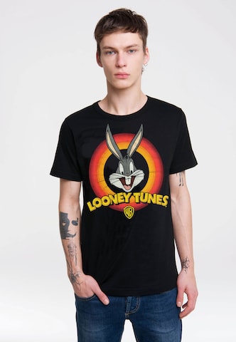 LOGOSHIRT Shirt 'Looney Tunes - Bugs Bunny' in Gemengde kleuren: voorkant