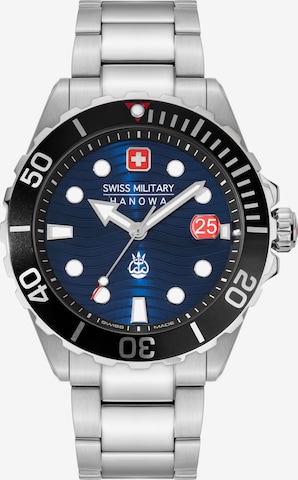 SWISS MILITARY HANOWA Analog Watch 'Offshore Diver II' in Silver: front