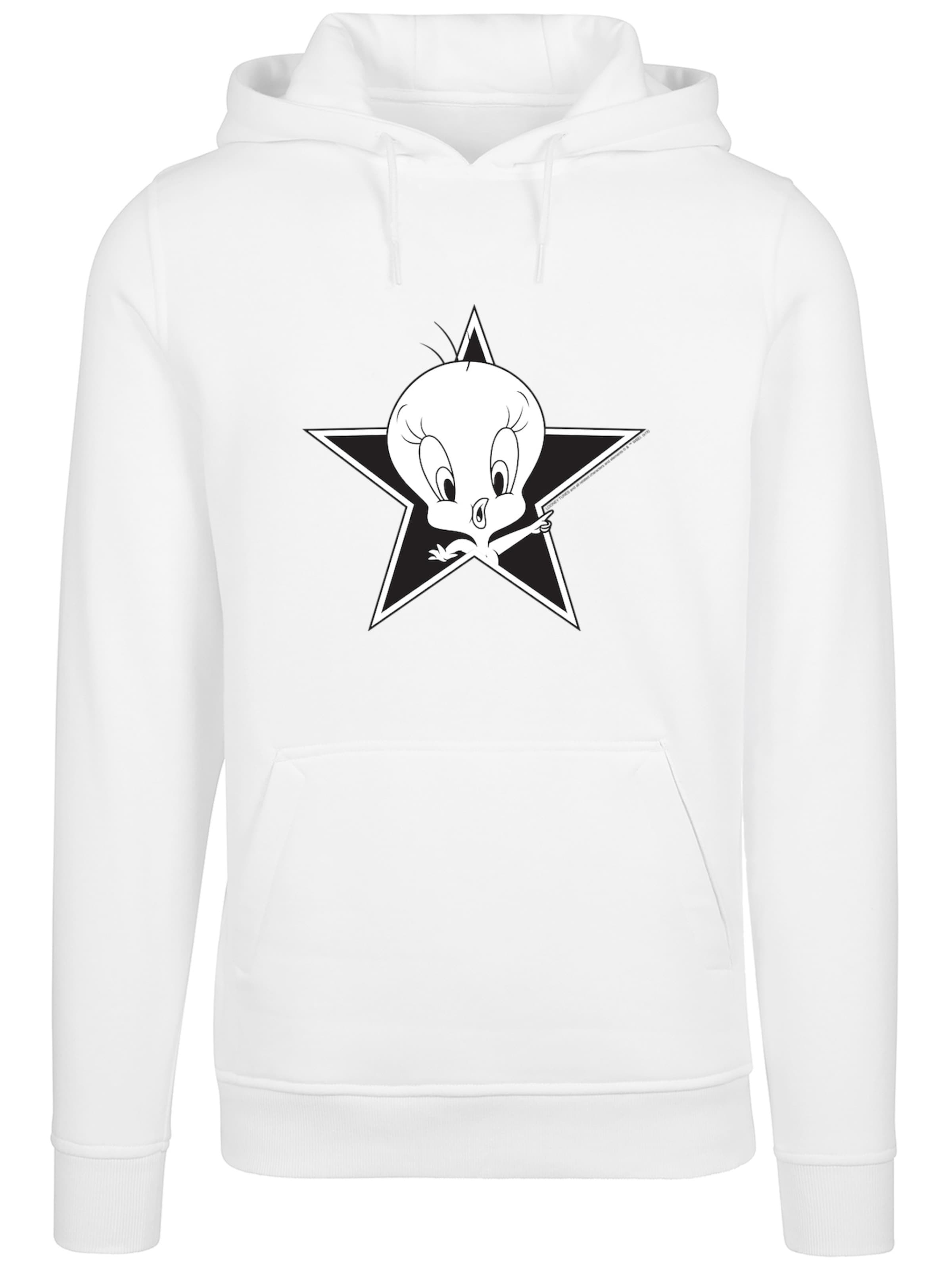 Sweat-shirt 'Looney Tunes Tweetie' F4NT4STIC en blanc : devant