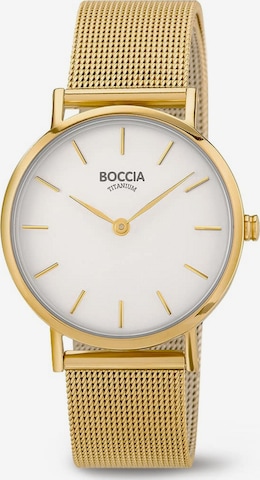 Boccia Titanium Analog Watch in Gold: front