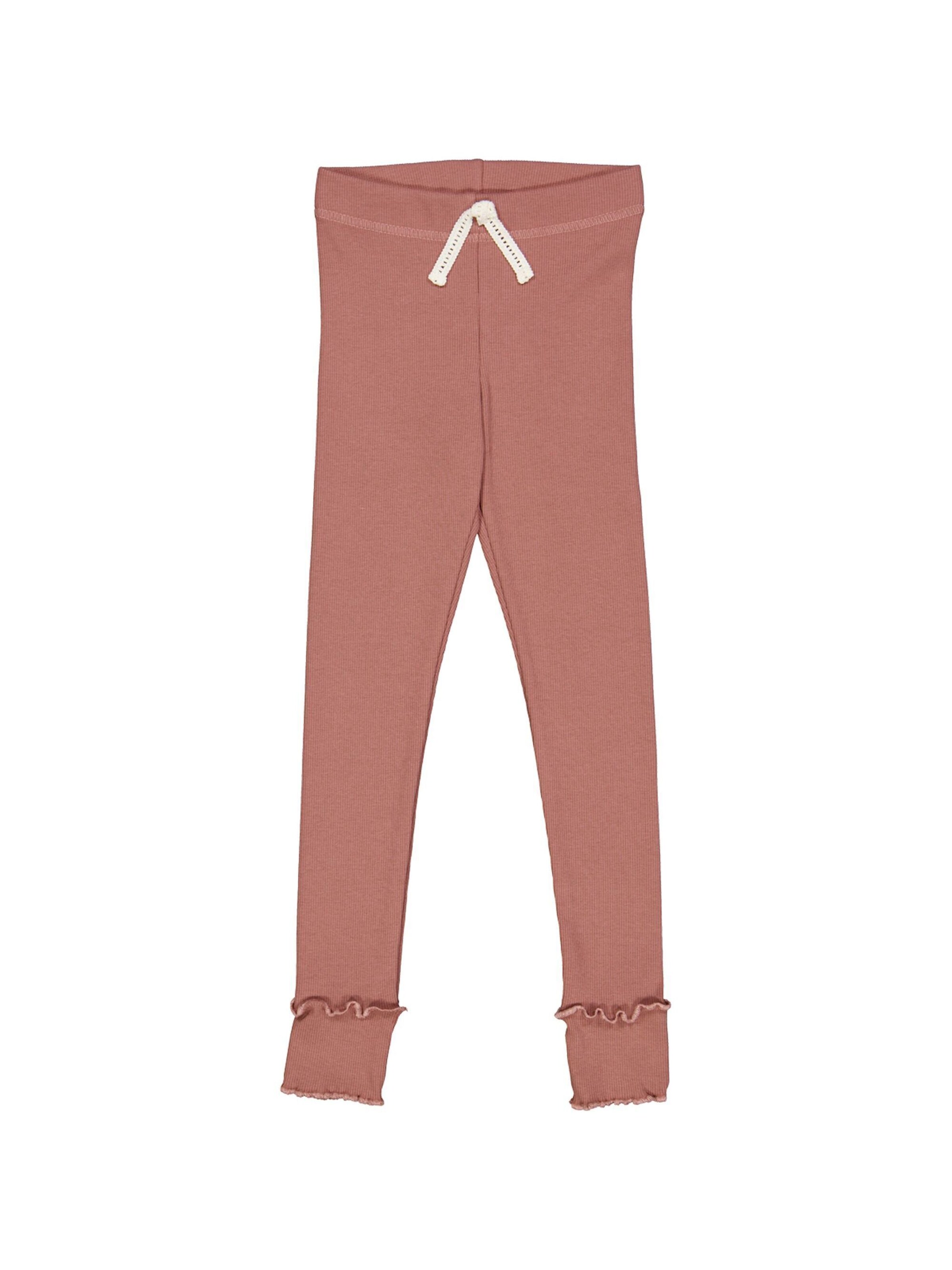 Leggings 'Cozy Me' Müsli by GREEN COTTON en rose : devant