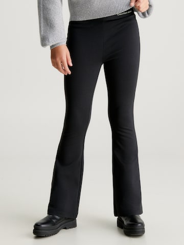 Calvin Klein Jeans Flared Pants in Black: front