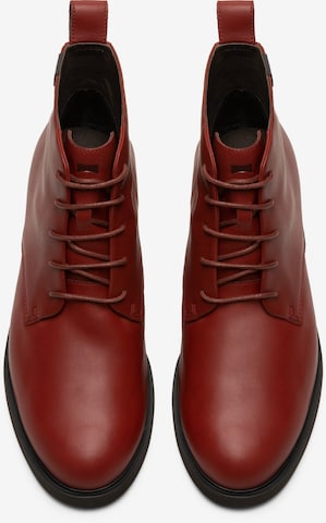 CAMPER Lace-Up Ankle Boots in Red