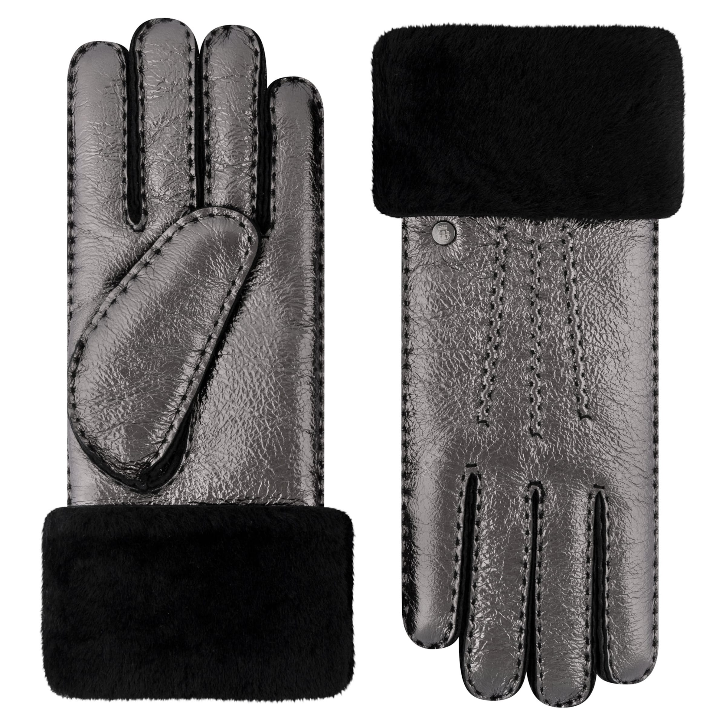 Roeckl Lederhandschuhe 'ALBORG' in Schwarz: Vorderseite