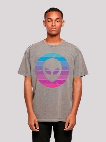T-Shirt 'Alien Kopf' F4NT4STIC en gris : devant