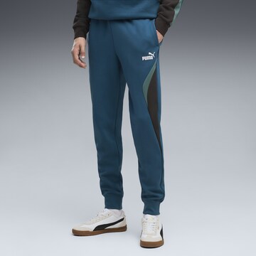 Effilé Pantalon de sport 'Essentials' PUMA en bleu : devant