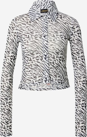 Ed Hardy Blouse 'LOVE-IS-MYSTERY' in White: front