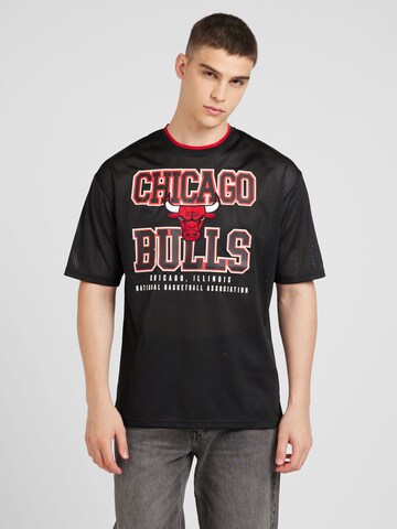 NEW ERA Shirt 'NBA CHIBUL' in Zwart: voorkant